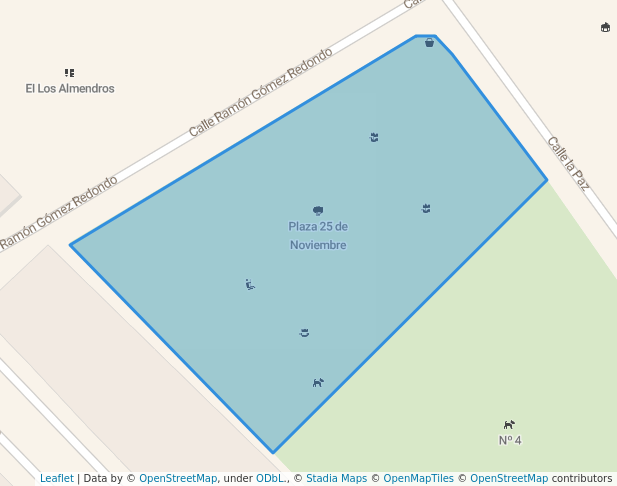 walking in Plaza 25 de Noviembre map in Albacete