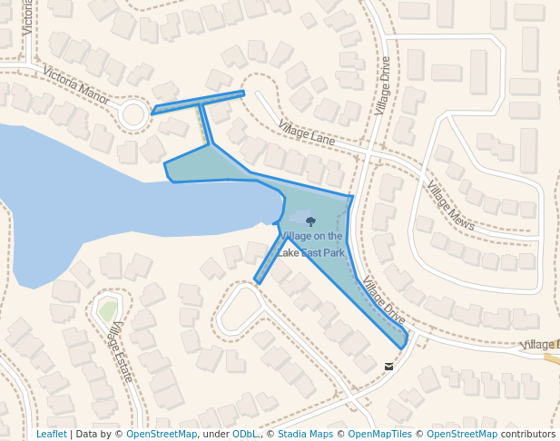 walking in Village on the Lake East Park map in Sherwood Park