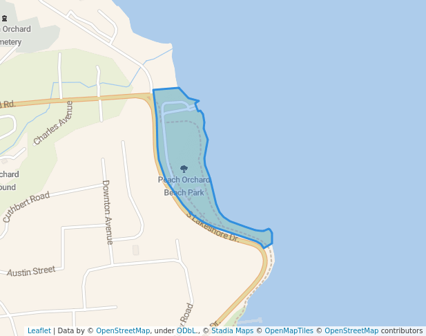 walking in Peach Orchard Beach Park map in Summerland