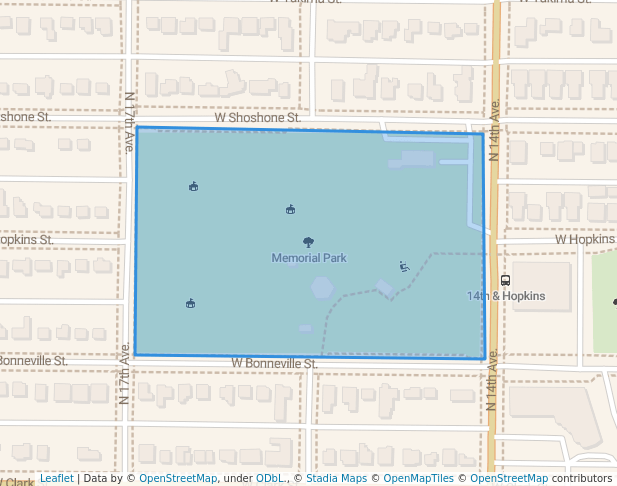 walking in Memorial Park map in Pasco