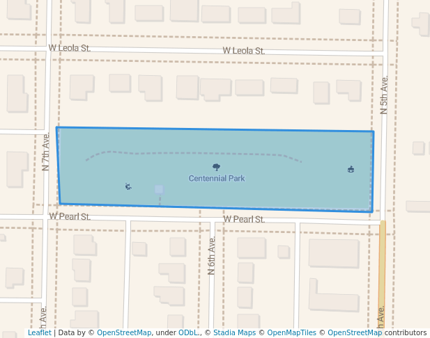 walking in Centennial Park map in Pasco