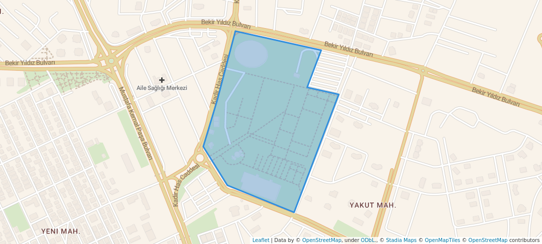 walking in Kadir Has Kültür Parkı map in Kayseri