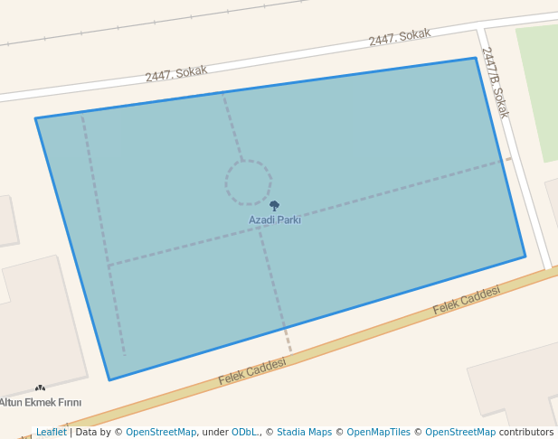 walking in Azadi Parkı map in Batman