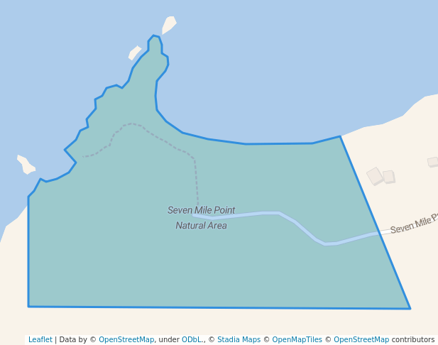 walking in Seven Mile Point map in Allouez
