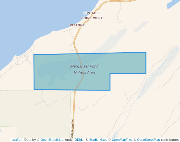 walking in Merganser Pond map in Allouez