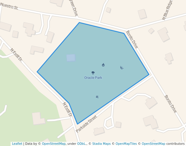 walking in Oracle Park map in Oracle