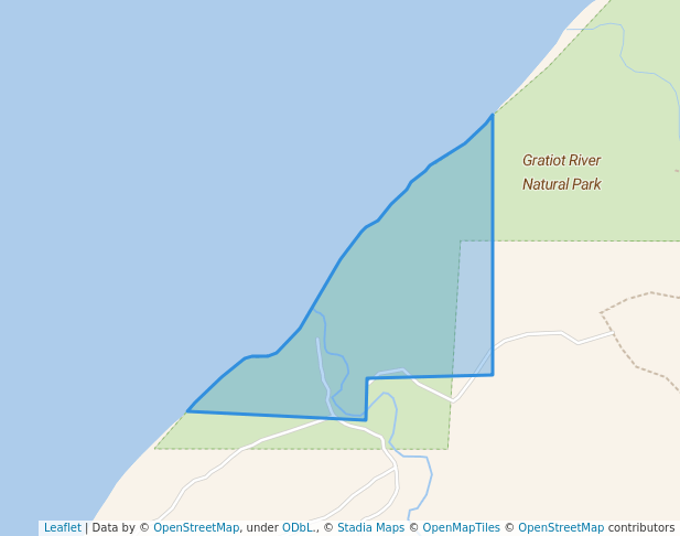 walking in Gratiot River County Park map in Calumet Township