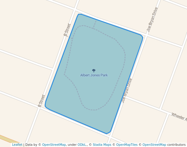 walking in Albert Jones Park map in Paducah