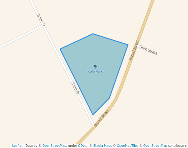 walking in Kolb Park map in Paducah