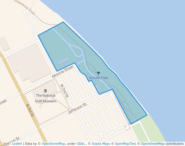 walking in Schultz Park map in Paducah