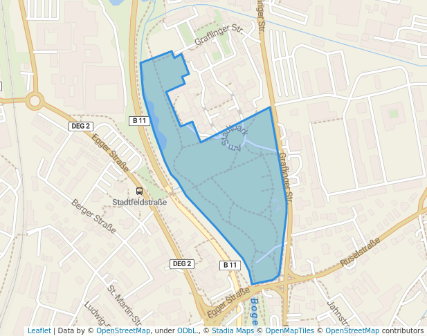 walking in Stadtpark map in Deggendorf