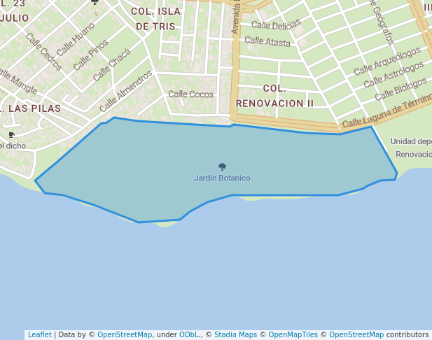 walking in Jardin Botanico map in Ciudad del Carmen