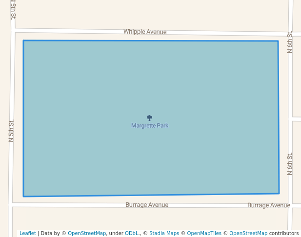 walking in Margrette Park map in Cañon City