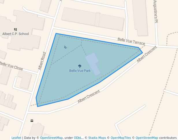 walking in Belle Vue Park map in Penarth