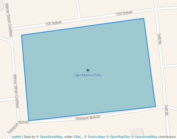 walking in Uğur Mumcu Parkı map in Nazilli