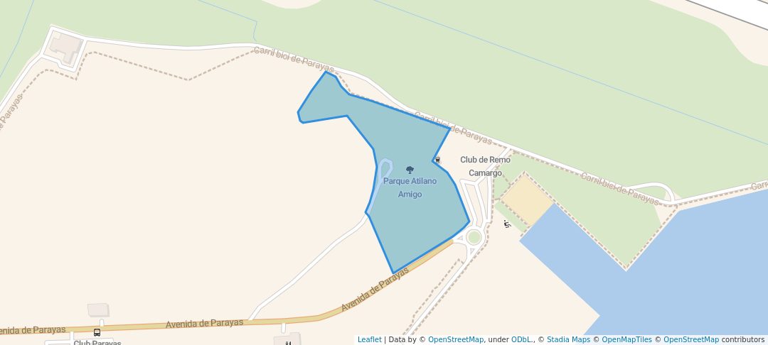 walking in Parque Atilano Amigo map in Camargo