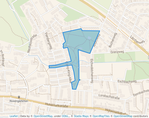 walking in Camp-King-Park map in Oberursel (Taunus)