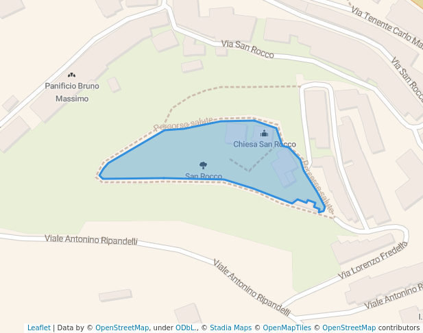 walking in San Rocco map in Candela