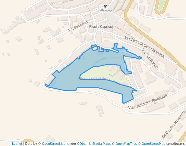 walking in San Rocco map in Candela