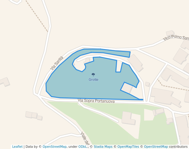 walking in Grotte map in Candela