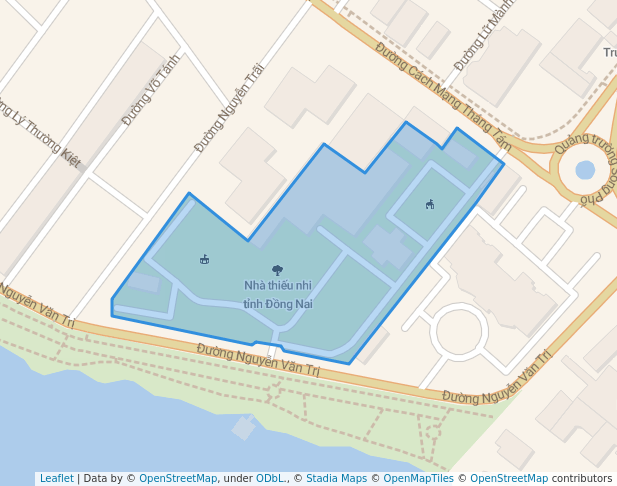 walking in Nhà thiếu nhi tỉnh Đồng Nai map in thành phố Biên Hòa