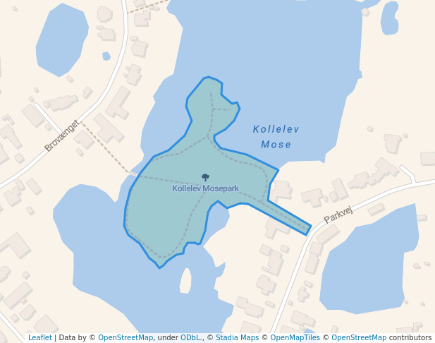 walking in Kollelev Mosepark map in Virum