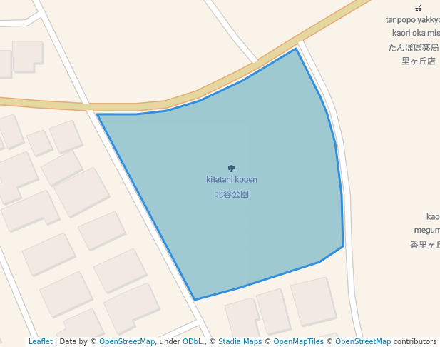 walking in 北谷公園 map in Hirakata