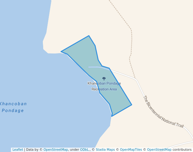 walking in Khancoban Pondage Recreation Area map in Khancoban