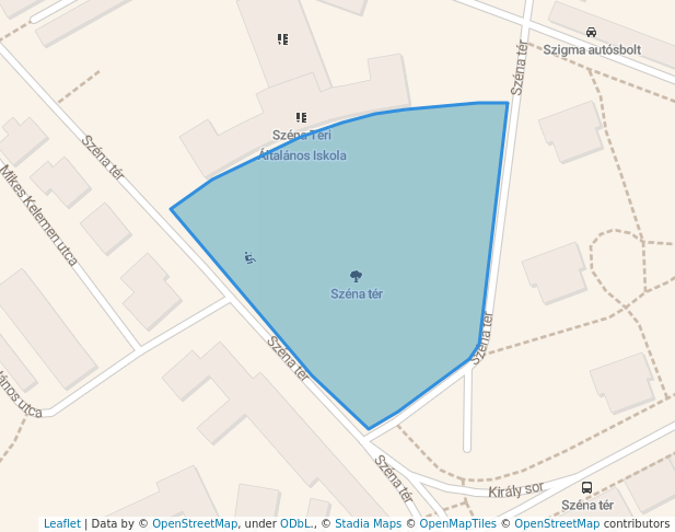 walking in Széna tér map in Székesfehérvár