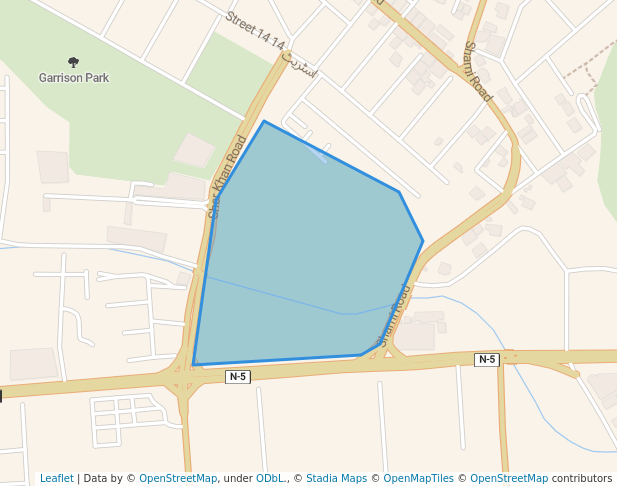 walking in Sher Khan Stadium map in Peshawar