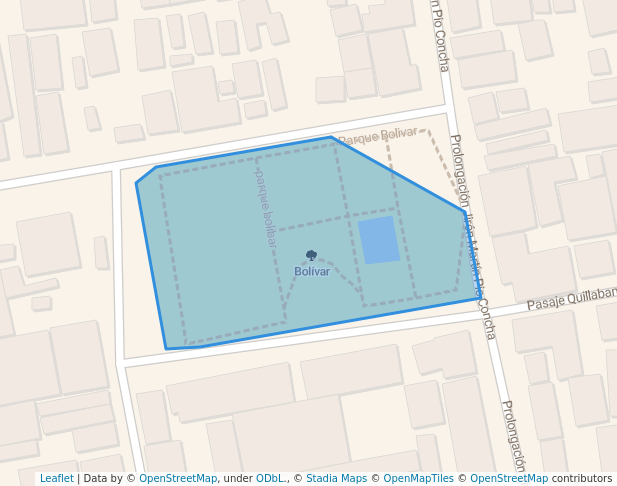 walking in Bolívar map in Quillabamba