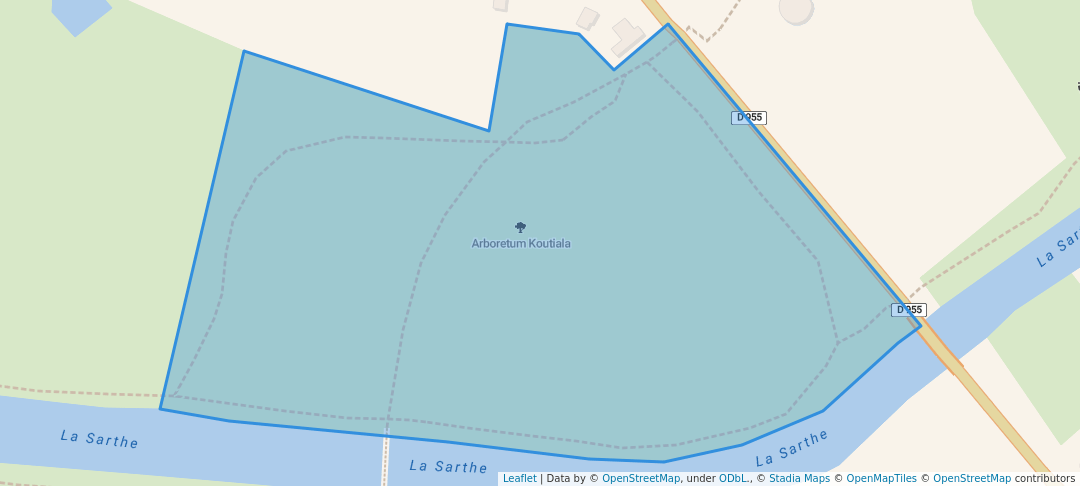 walking in Arboretum Koutiala map in Alençon