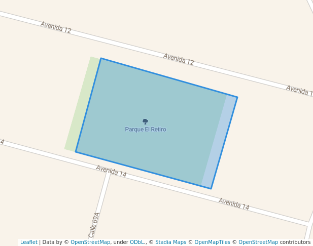 walking in Parque El Retiro map in San Pedro