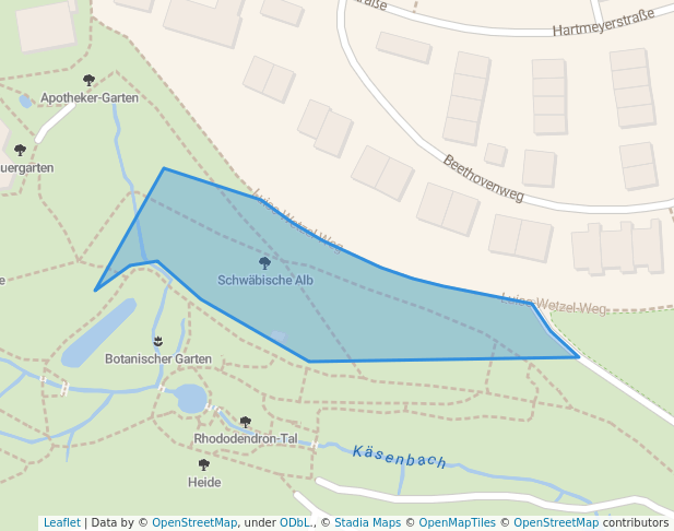 walking in Schwäbische Alb map in Tübingen