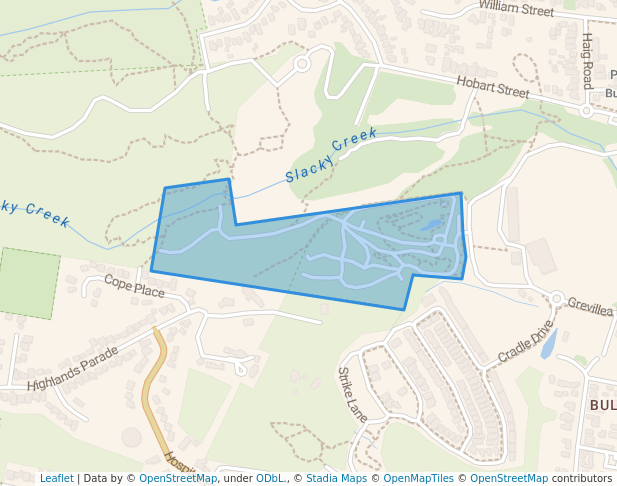 walking in Grevillea Park map in Bulli