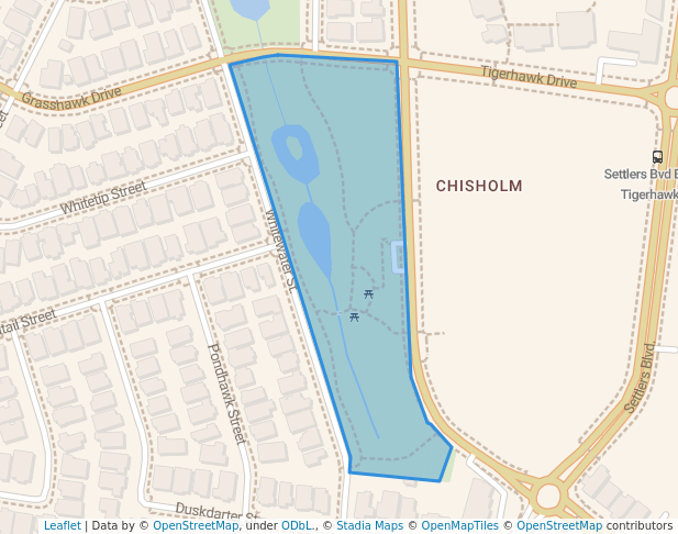 walking in Whitewater Park map in Chisholm