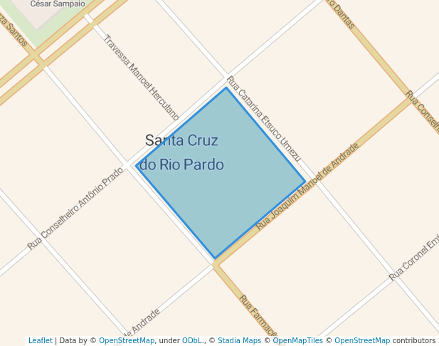 Praça Deputado Leonidas Camarinha in Santa Cruz do Rio Pardo | Map and ...