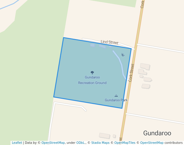 walking in Gundaroo Recreation Ground map in Gundaroo