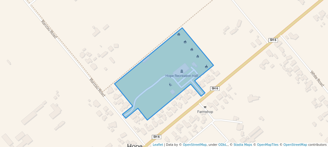 walking in Hope Recreation Reserve map in Hope