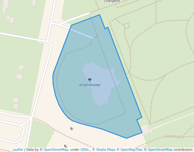 walking in Amphitheater map in Hanau