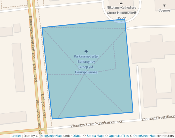 Park named after Baitursynov