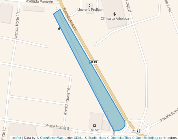 walking in Paseo Anauco map in Caracas