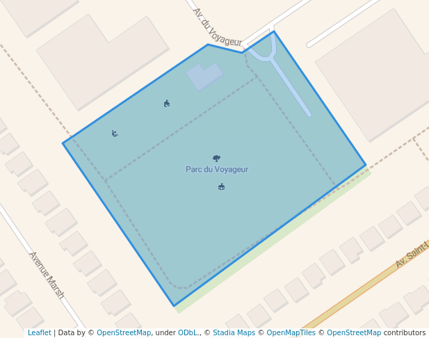 walking in Parc du Voyageur map in Pointe-Claire
