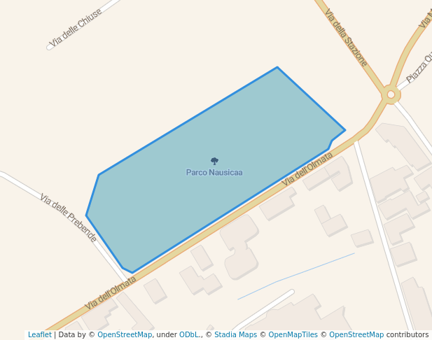 walking in Parco Nausicaa map in Terracina