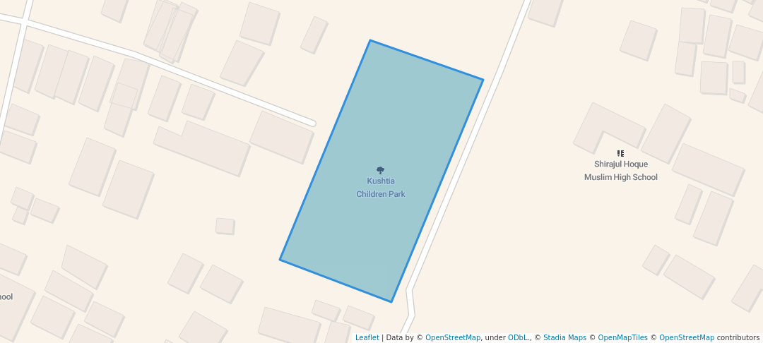 walking in Kushtia Children Park map in Kushtia