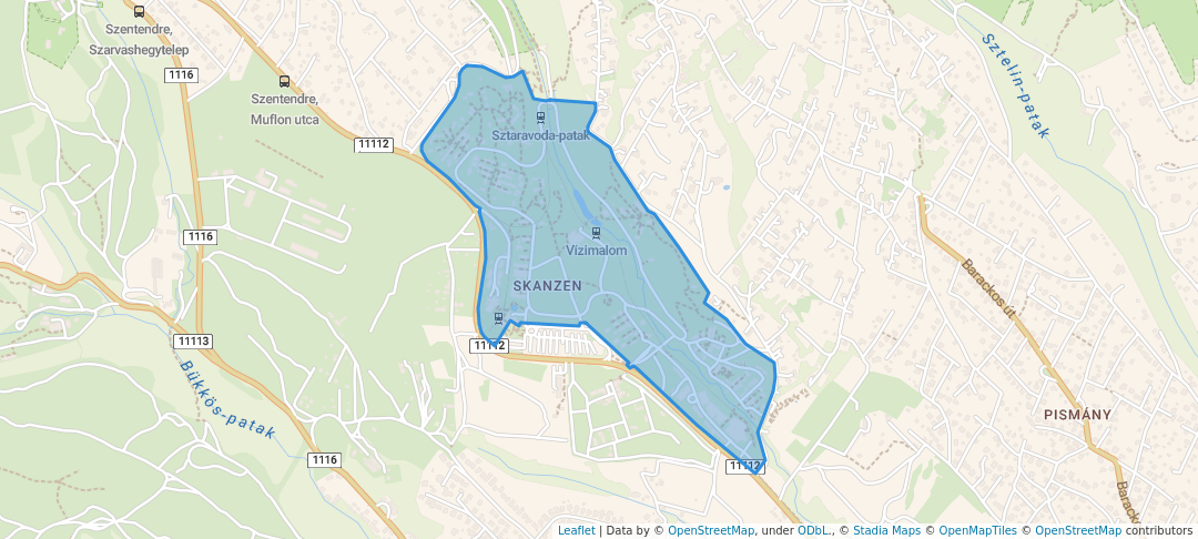 walking in SKANZEN Open Air Ethnographic Museum map in Szentendre