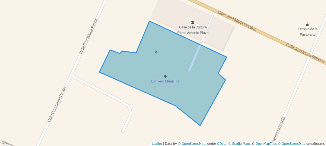 walking in Exvivero Municipal map in Apaseo el Grande