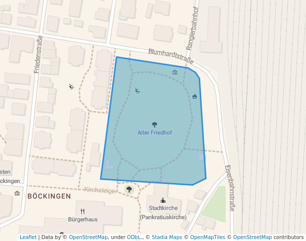 walking in Alter Friedhof map in Heilbronn