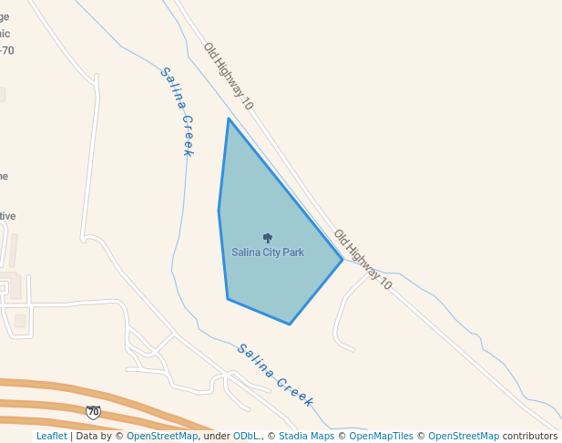 walking in Salina City Park map in Salina