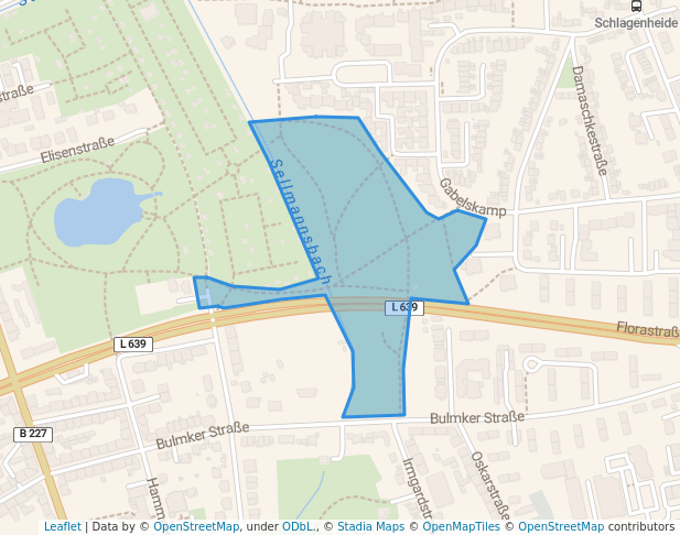 walking in Burgerspark map in Gelsenkirchen